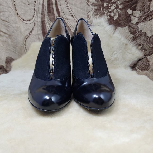 Emporio Armani - vintage -  black leather pumps / booties - xedf56 - Picture 2 of 10